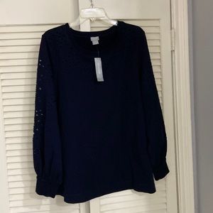 Chico’s Zenergy French Terry Cutwork Tunic